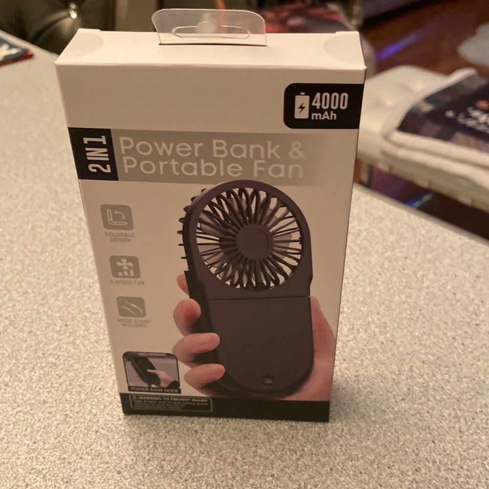 Power bank and portable fan